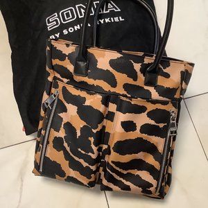 Sonia Rykiel Large Animal Print Tote Bag